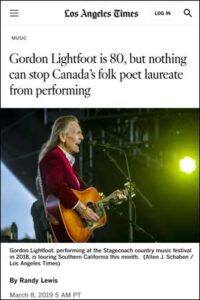 Gordon Lightfoot at 80: Still Going Strong